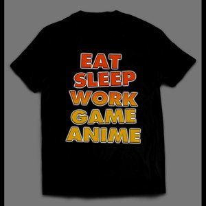 EAT SLEEP WORK Graphic Tee